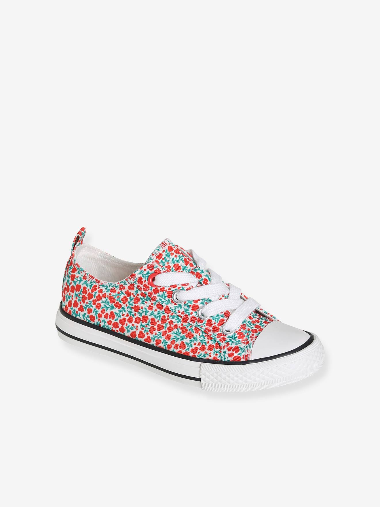 Tênis de lona estilo fantasia para meninas, estampa verde escura