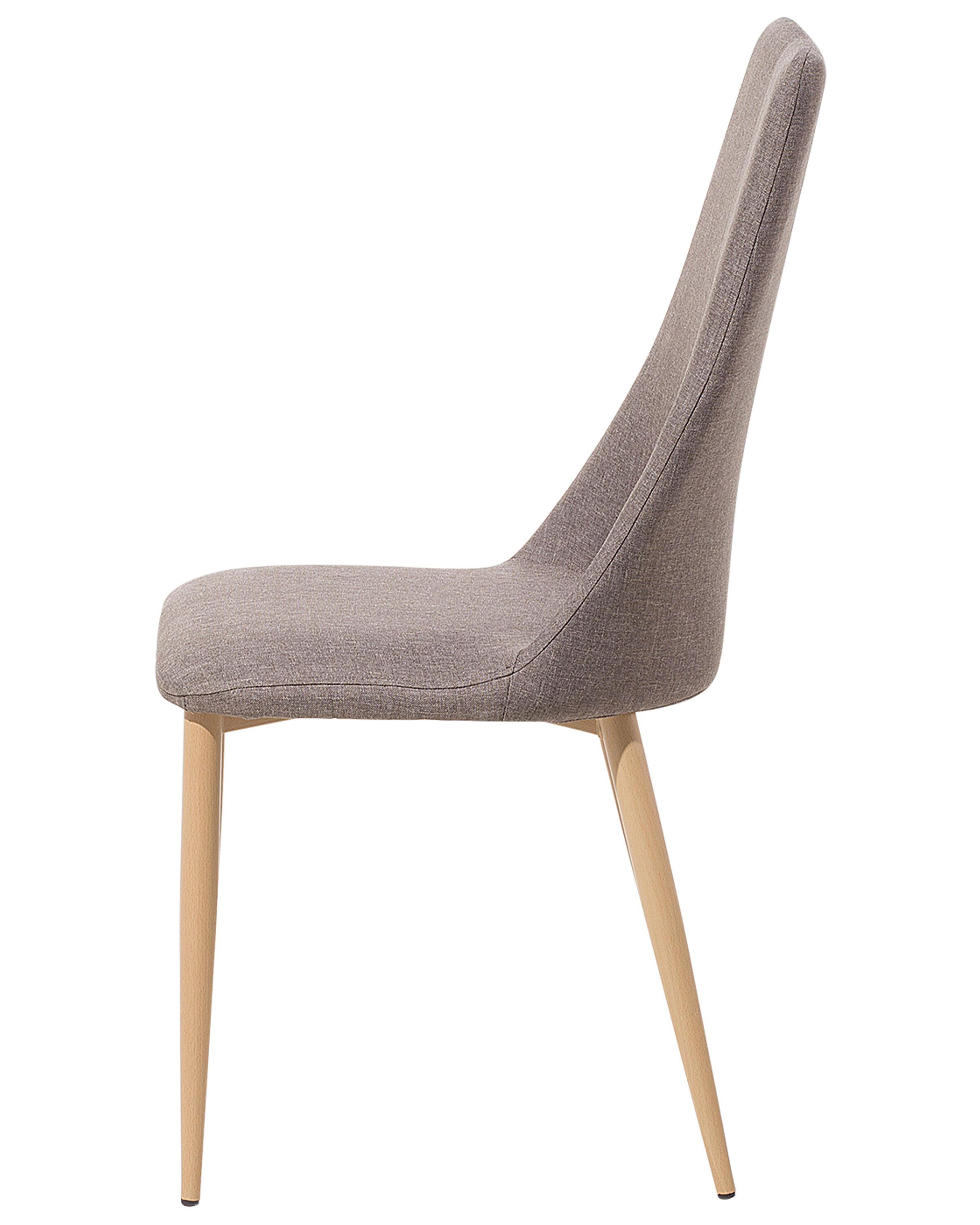 Set van 2 eetkamerstoelen CLAYTON Stof Taupe