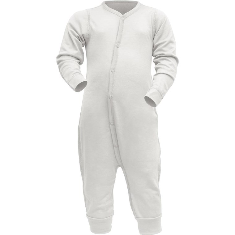 Devold Breeze Merino Sleepsuit Baby Offwhite