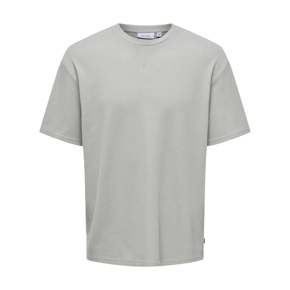 Only & Sons T-shirt Gris Homme Only & Sons Waffle