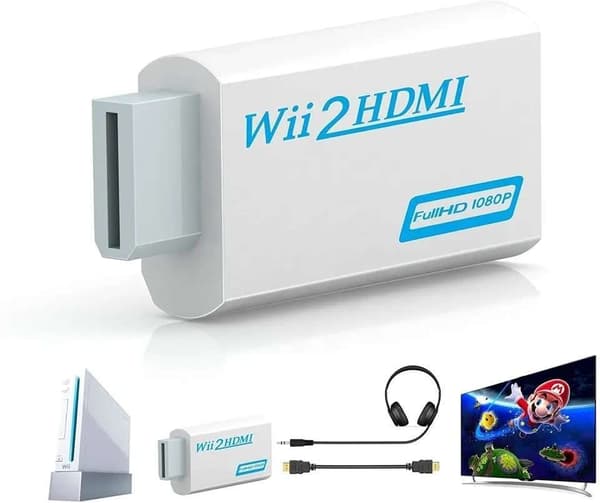Wii til HDMI-adapter - Nintendo Wii til Full-HD 1080p