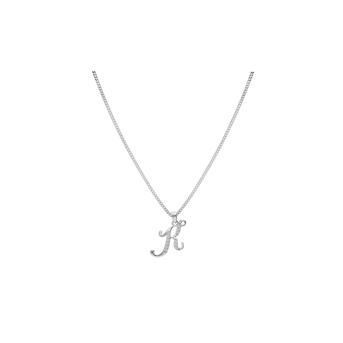 Collier Initiale Argent - Lettre K