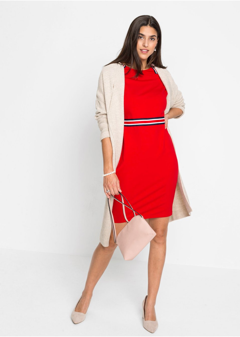 Robe en jersey avec ceinture