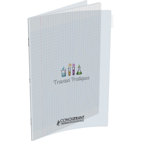 Cahier travaux pratiques Conquérant Classique piqûre 24 x 32 cm grands carreaux 48 pages