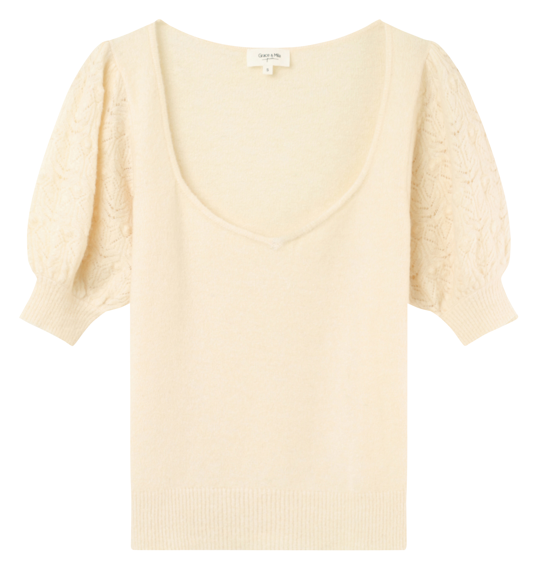 EDMOND - Pull en maille mélangée | Beige
