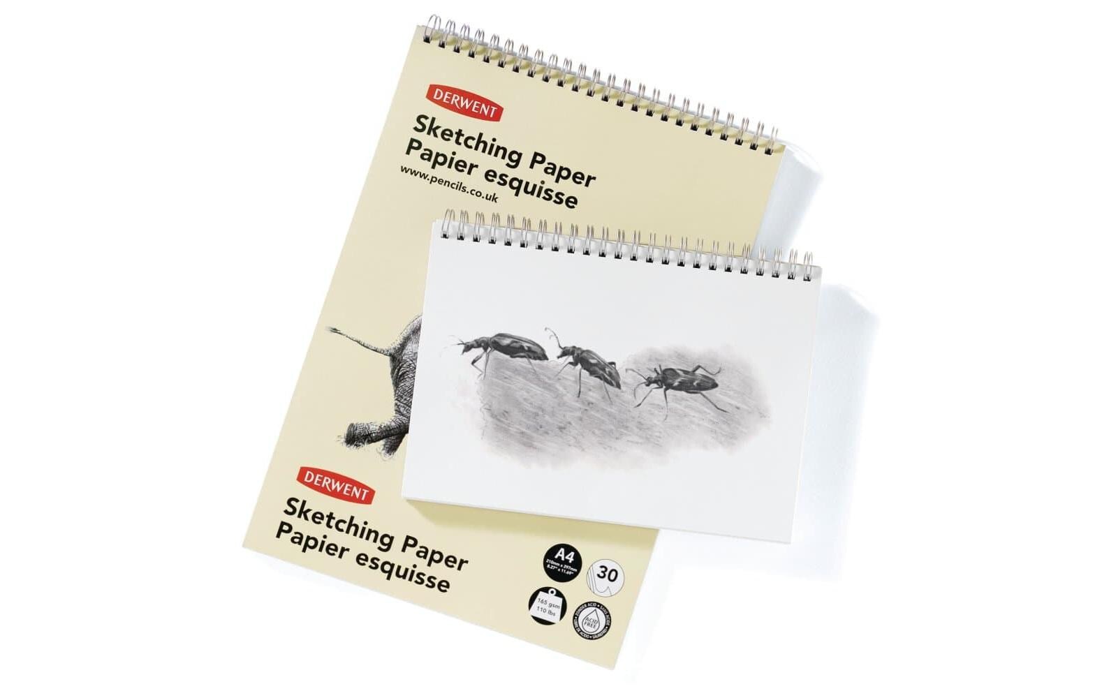 Skizzenblock, DIN-A4, Hochformat, 30 BlattSkizzenblock, A4 Hochformat, Zeichnen & Schreiben, 30 Blatt, Säurefreies Papier, Spiralgebundener Buchrücken, Professionelle Qualität, 2300139