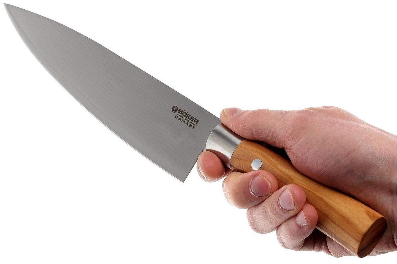 Böker Damast Olive 21,2 cm koksmes, 130441DAM