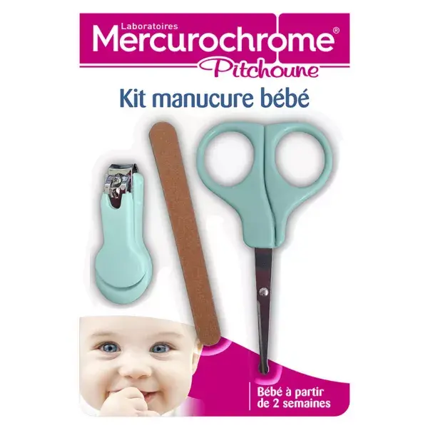 Kit de manicure para bebês Mercurochrome Pitchoune