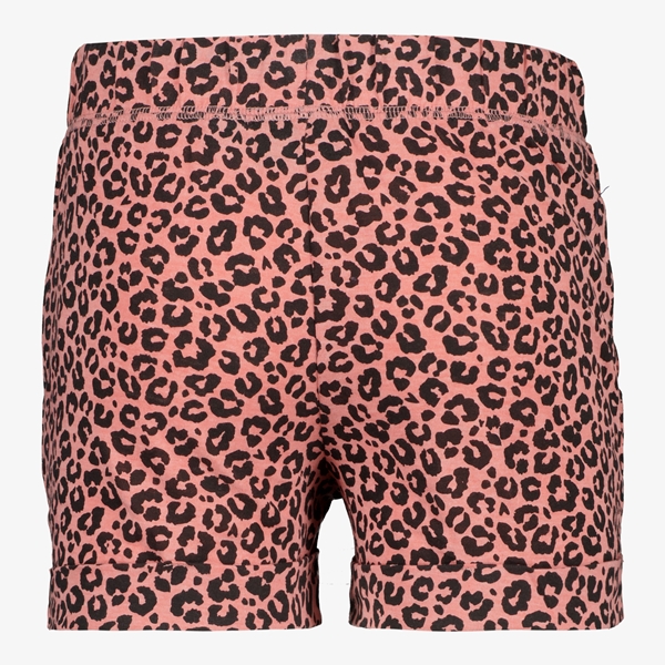 TwoDay meisjes sweatshort bruin met panterprint