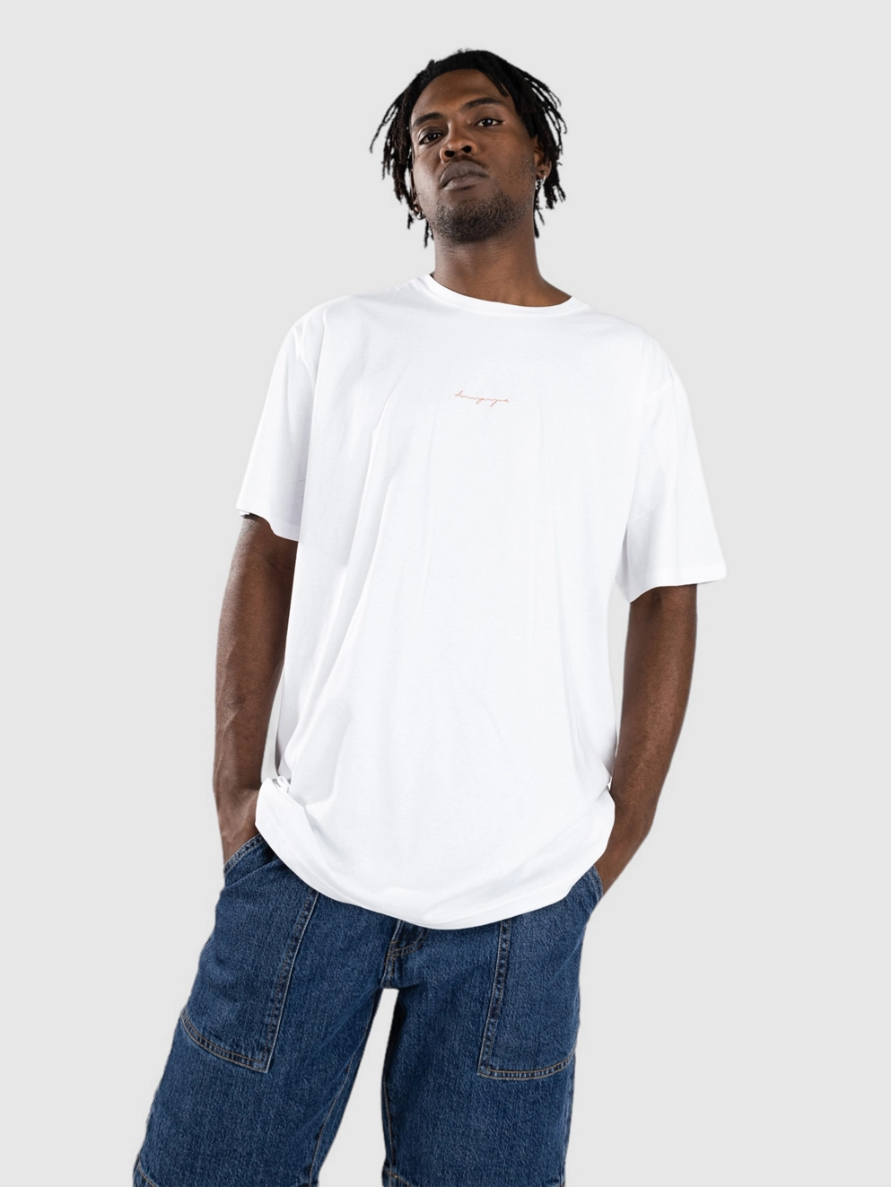 Denim Project Sunset Oversized T-Shirt white