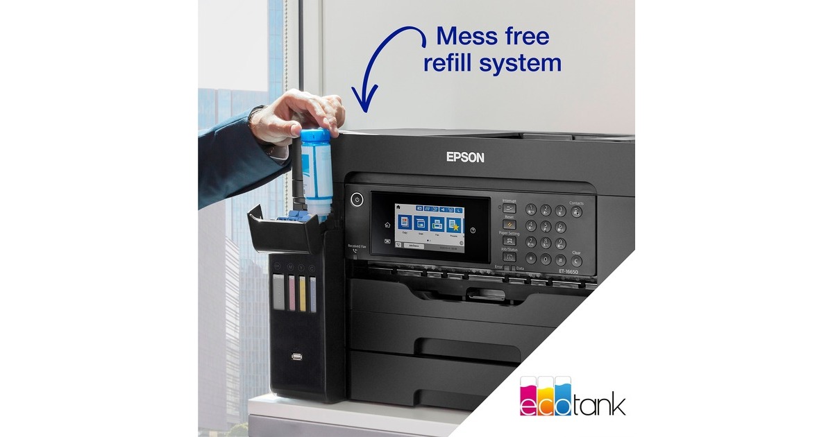 EpsonEcoTank ET-16650 all-in-one inkjetprinter met faxfunctie  (Zwart)