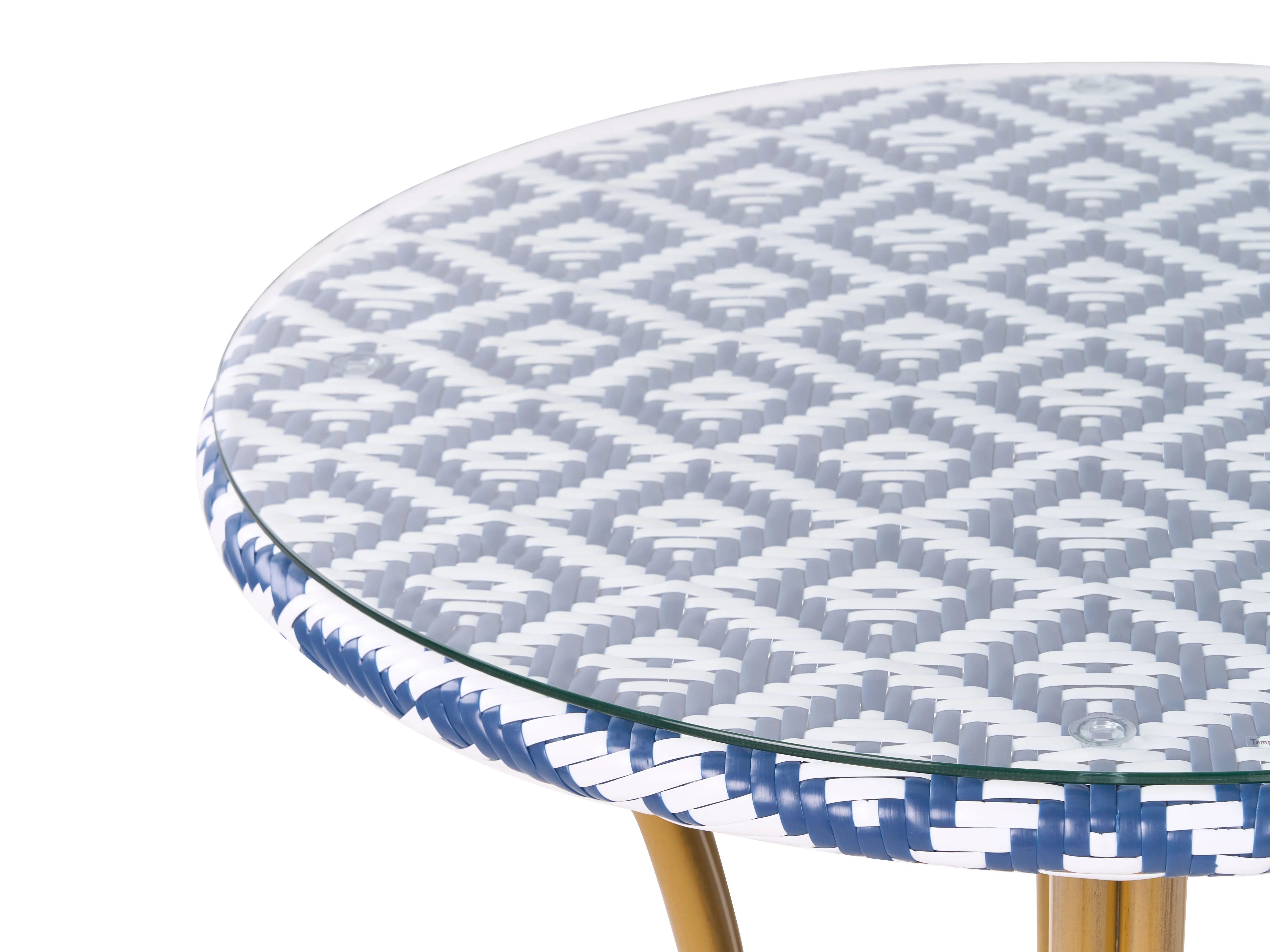 Tuinset 4-zits RIFREDDO PE rotan Blauw