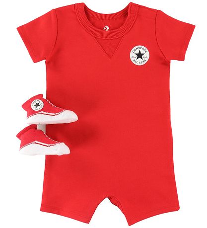 Converse S?t - Sommerdragt/Strømper - R?d/Hvid