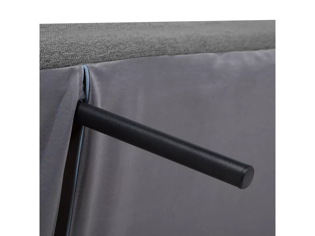 Canapé convertible 3 places en tissu gris foncé INGARO