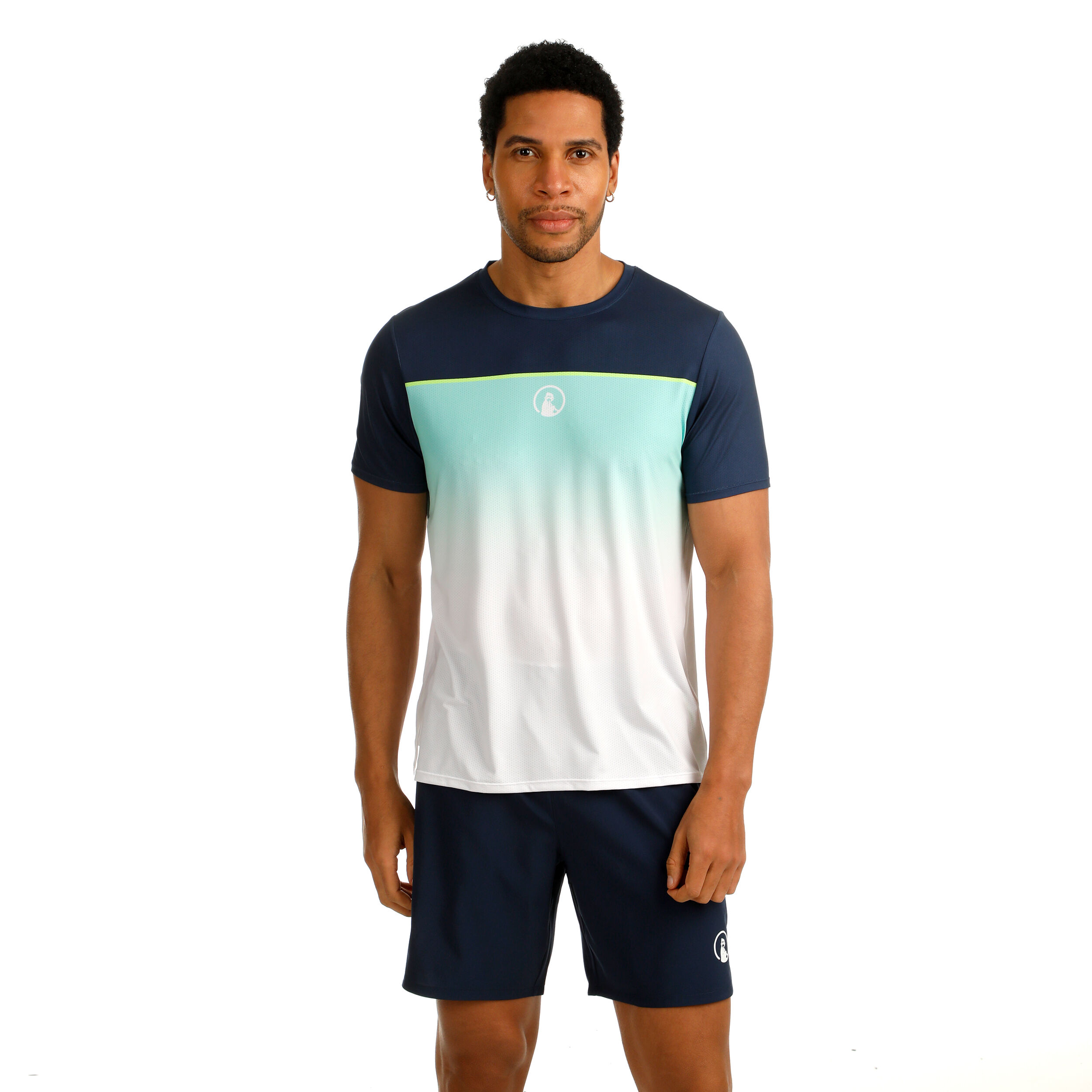 Quiet Please Wild Receiver Faded T-shirt Hommes - Bleu Foncé , Multicouleur