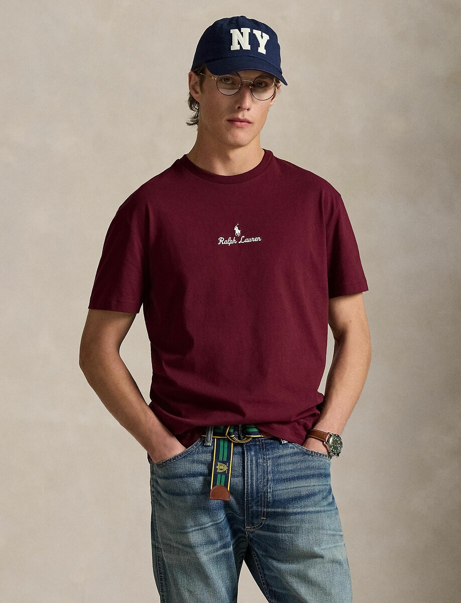 POLO RALPH LAUREN<br>Camiseta de manga comprida com logotipo