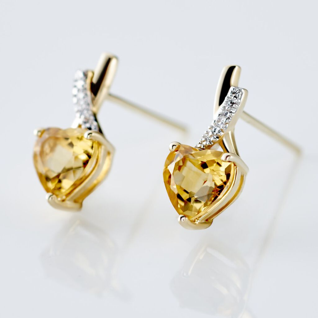 Boucles D'oreilles Puces Or Jaune Clothilde