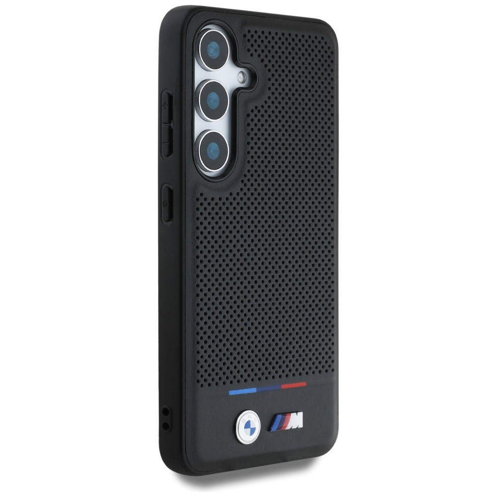 Samsung Galaxy S25 Hardcase Hülle Tricolor Stripe MagSafe-Modul (BMHMS25S24PUHOTK) - Schwarz