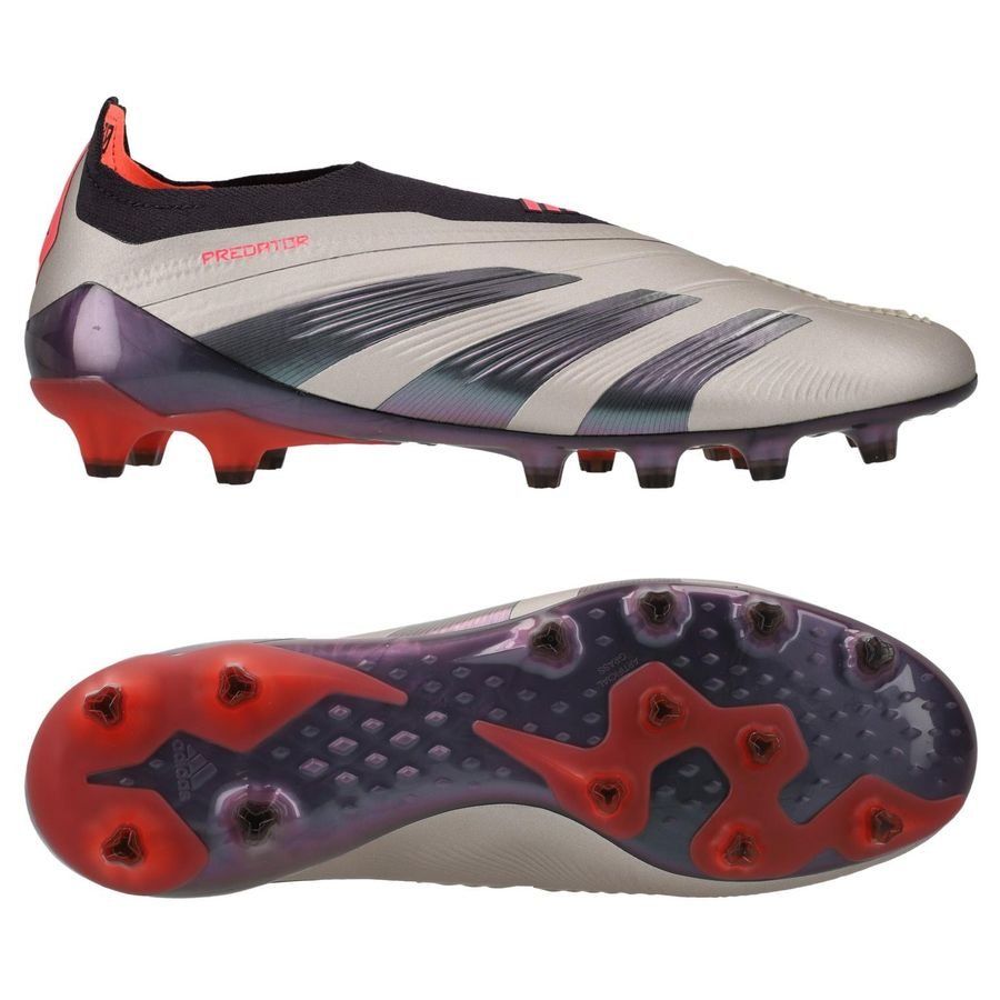 adidas Predator Elite Laceless AG Vivid Horizon - Argenté/Aurora Black/Turbo