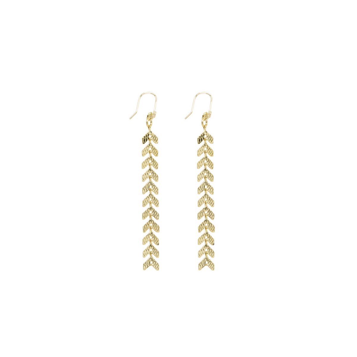 Boucles d'oreilles simple dorées à l'or fin 24K PIA