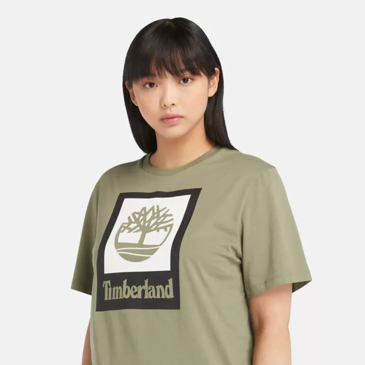 T-shirt à logo en relief unisexe en vert