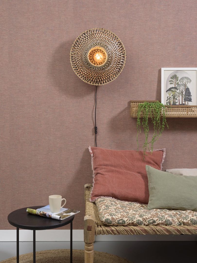 Good&Mojo Bali Wandlamp Naturel, Zwart