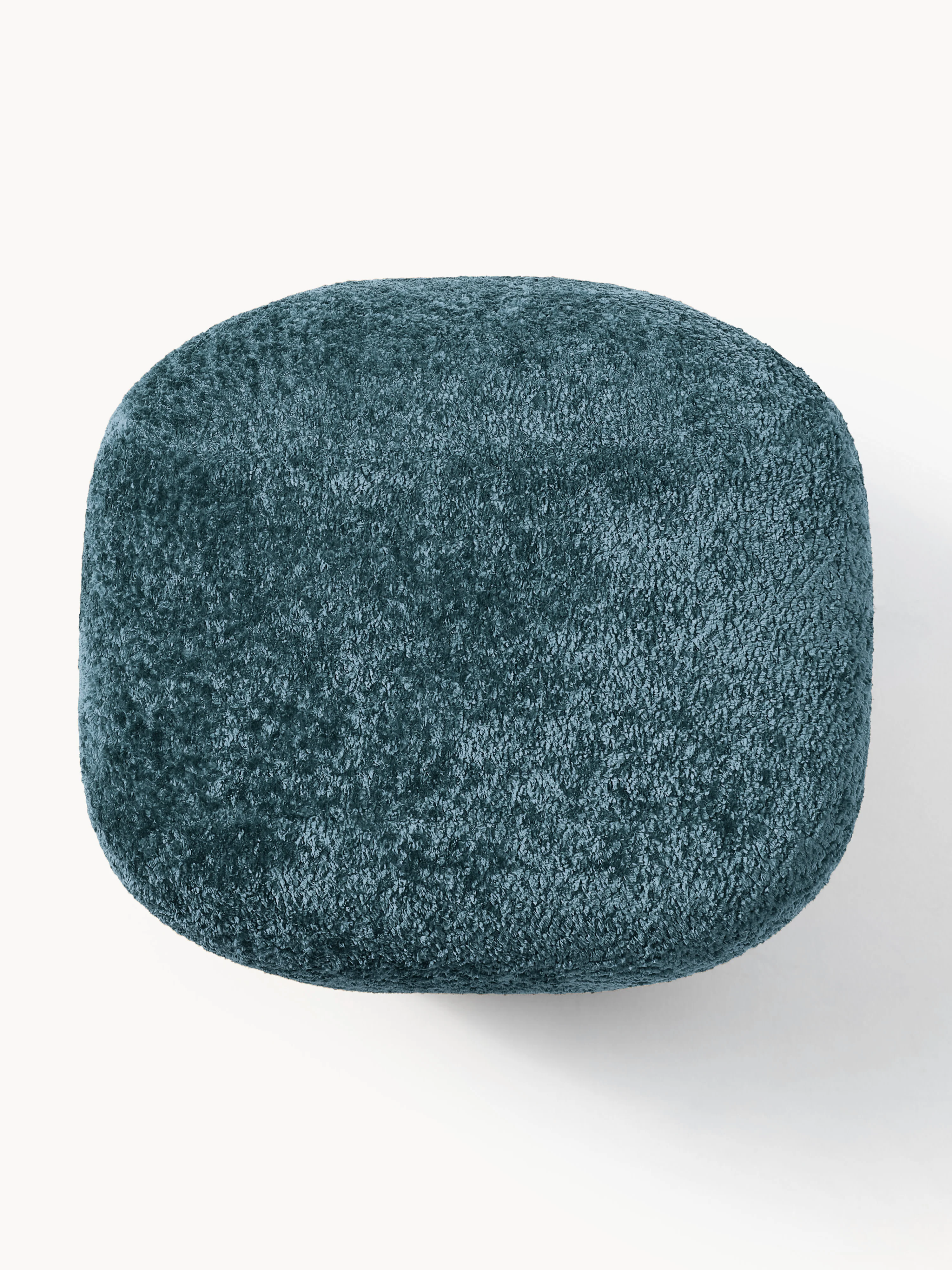 Hoge teddy bouclé poef Wolke