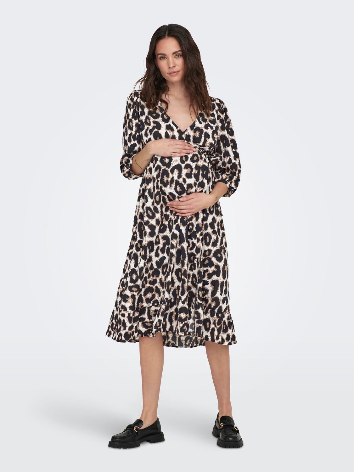 OLMOLIVIA Langes Kleid Cloud Dancer