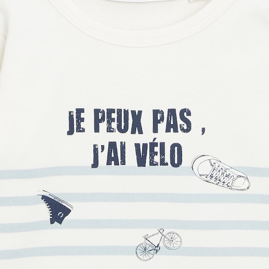 Bleu Château Tee-shirt manche longues   Stripe Freedom        de               Marèse
