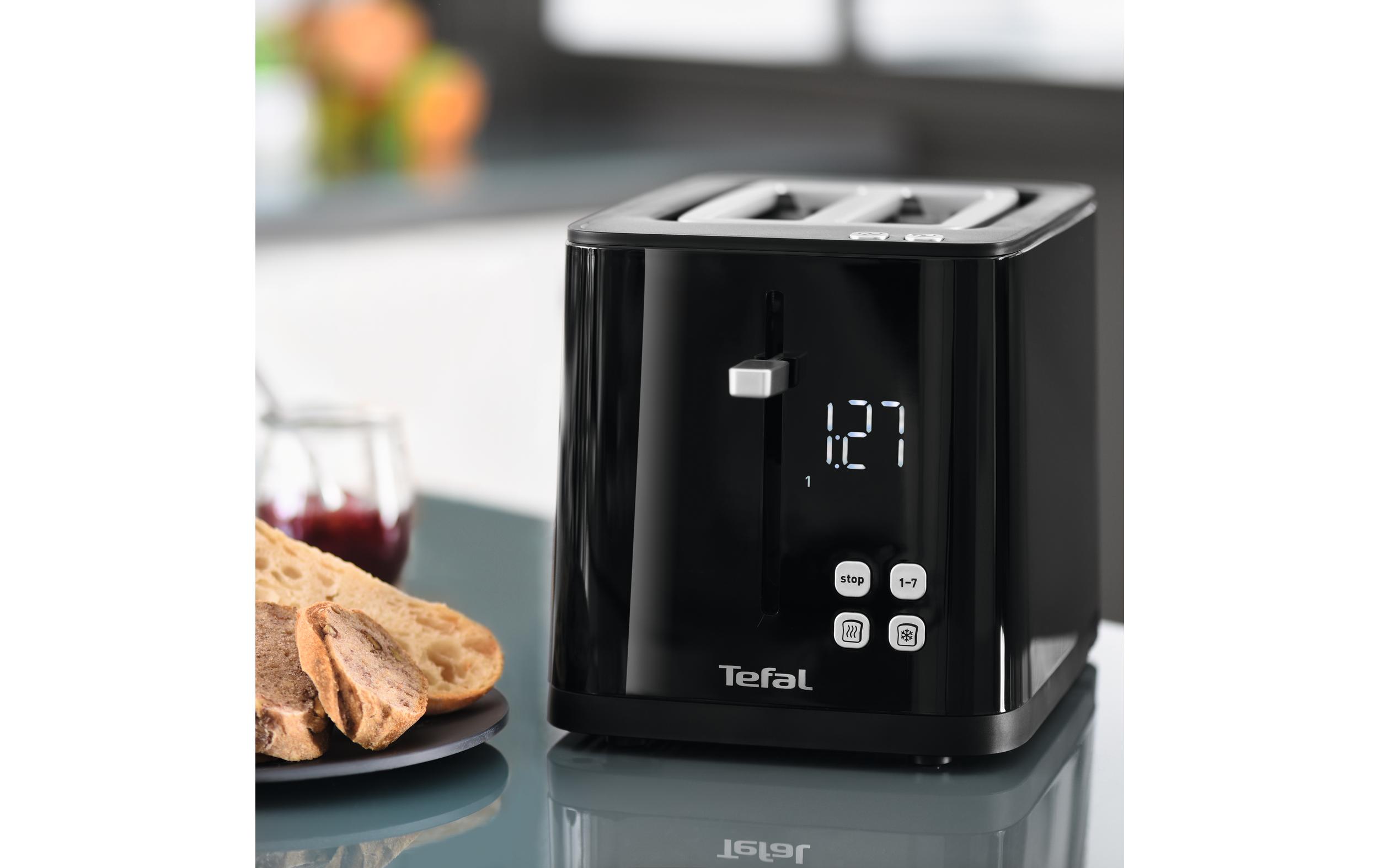 Toaster Smart'n Light SchwarzModerner 2-Scheiben-Toaster mit Digitaldisplay