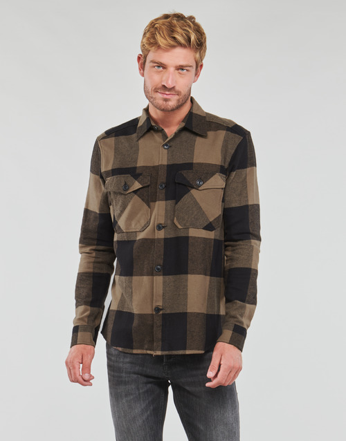 Only & Sons  - ONSMILO LS CHECK OVERSHIRT - Marron