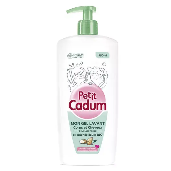 Sabonete líquido infantil Cadum My Sweet Almond para corpo e cabelo, 750ml