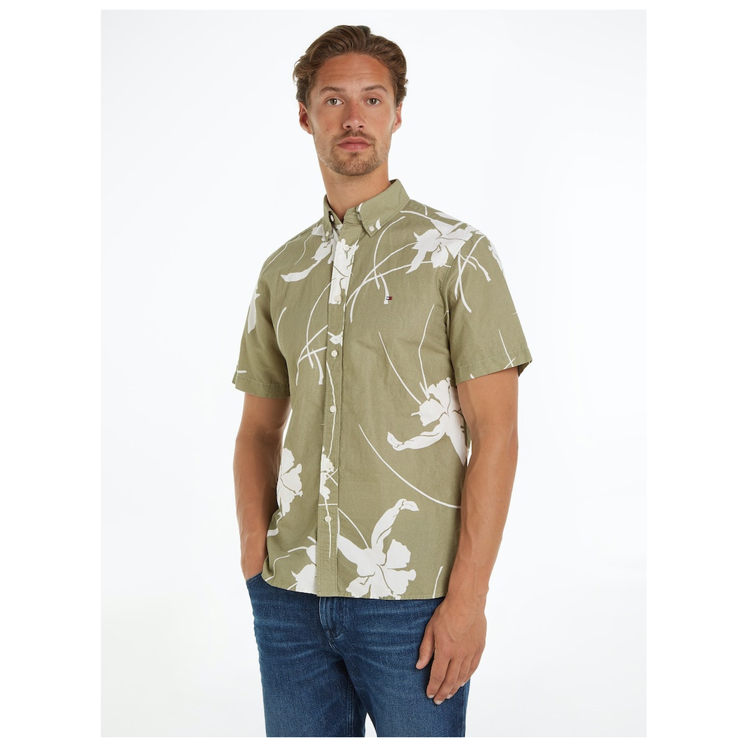 Tommy Hilfiger LARGE TROPICAL PRT SHIRT S/S