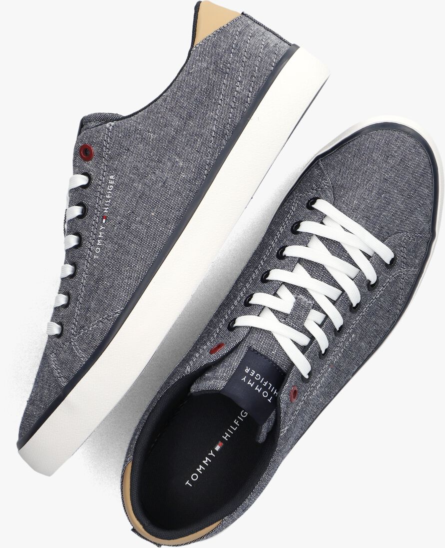 TOMMY HILFIGER blauwe tommy hilfiger lage sneakers tommy hilfiger vulc low chambray