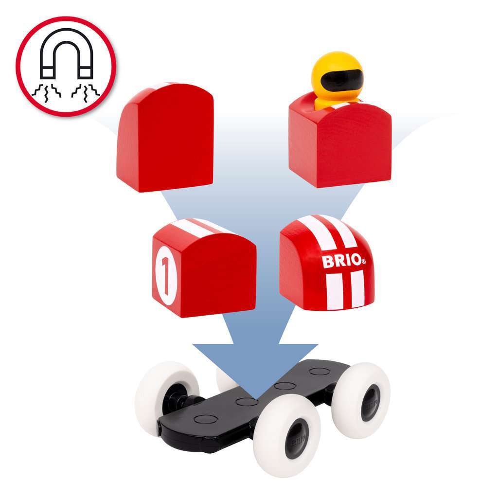 BRIO Spiel Rennwagen aus magnetischen Bausteinen