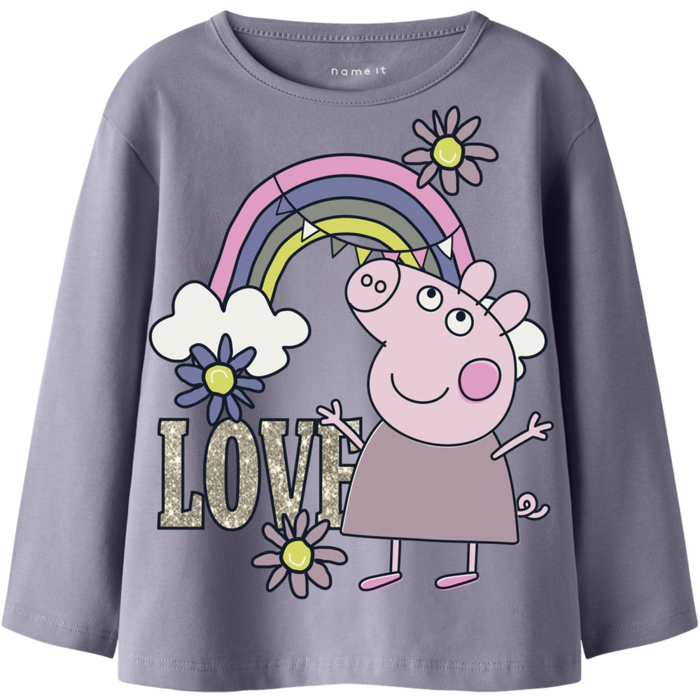 Køb Name It Lavender Gray Nmfdada Peppa Ls Nreg Top Box Cplg