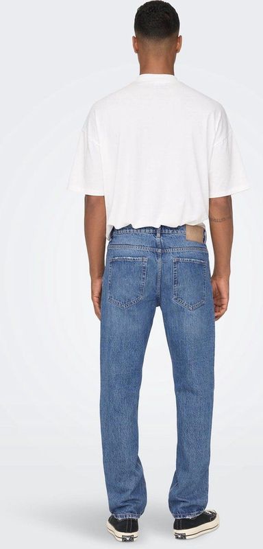 Only & Sons Jeans Onsedge Loose Mid. Blue 4939 Jeans 22024939 Medium Blue Denim Mannen
