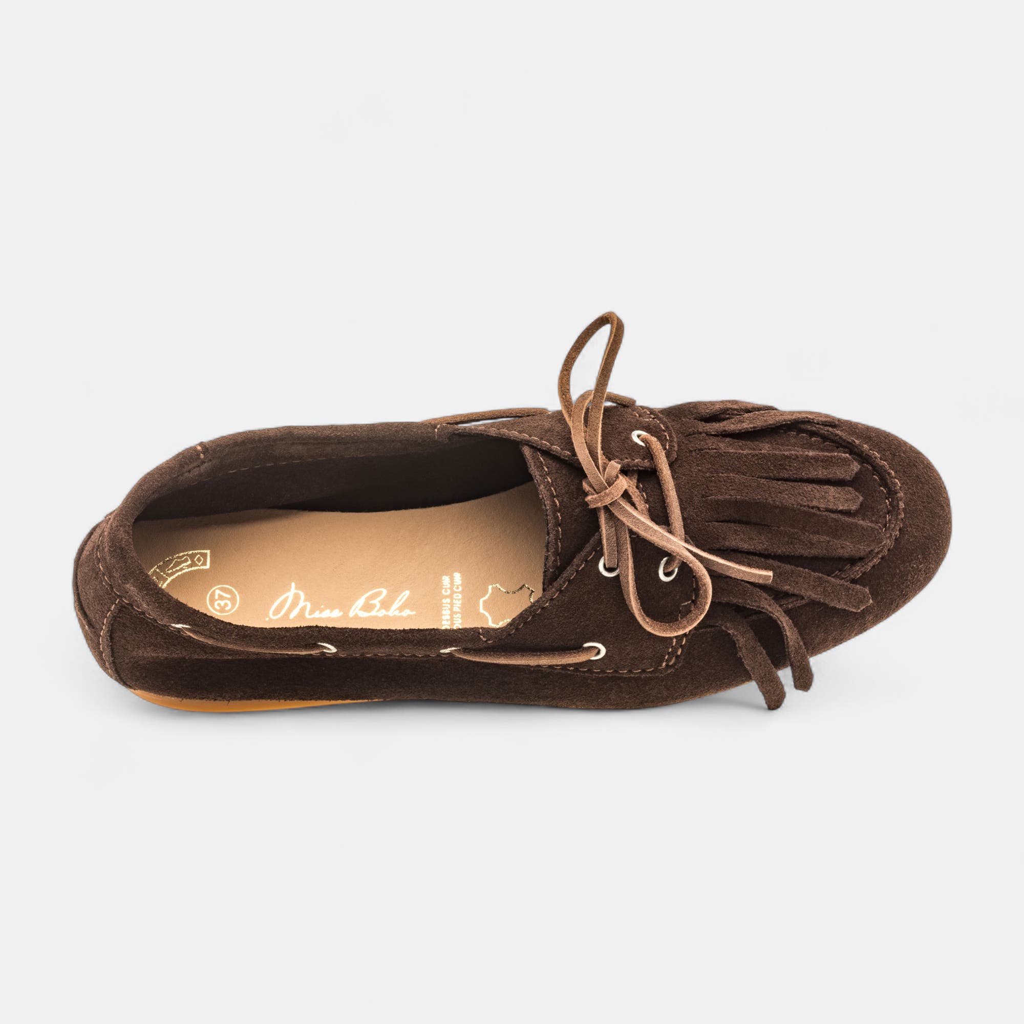 Mocassins Femme en cuir marron
