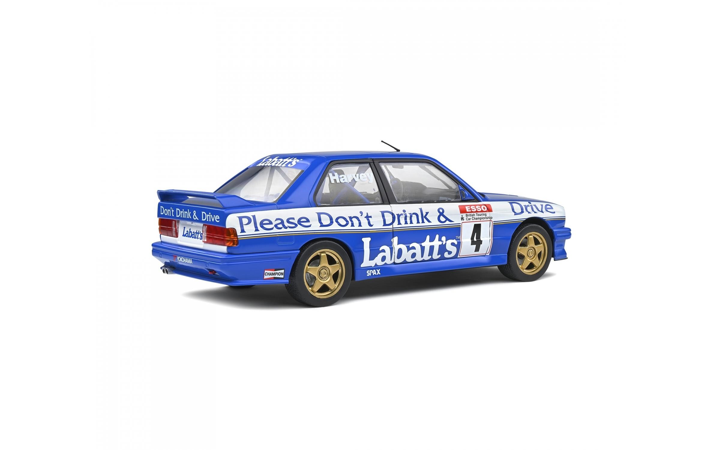 Rennwagen BMW E30 M3 #4 Blau 1:18BMW E30 M3 BTCC Sammlermodell im Massstab 1:18