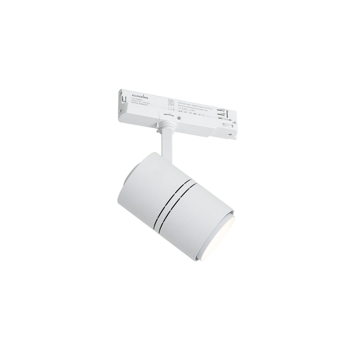Moderne railspot wit voor 3-fase rail incl. LED - 3-Phase Ruler