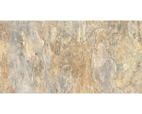 Porseleinen wand- en vloertegel Ardesia oker 32 x 62,5 cm