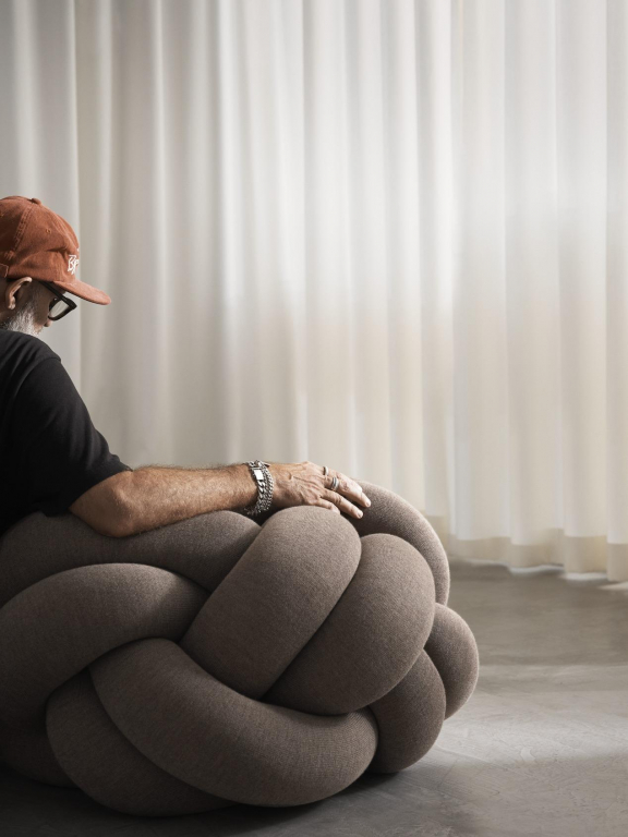 Design House Stockholm Knot poef grey