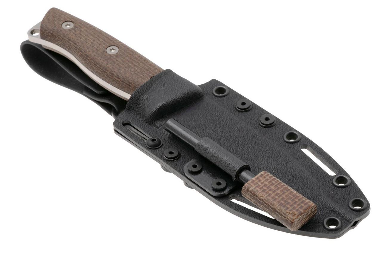 White River Knives Ursus 45 WRUR45-BNA-MAG, Stonewashed Magnacut, Natural Burlap Micarta, bushcraftmes