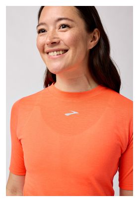 Maillot manches courtes Brooks High Point Rouge Femme