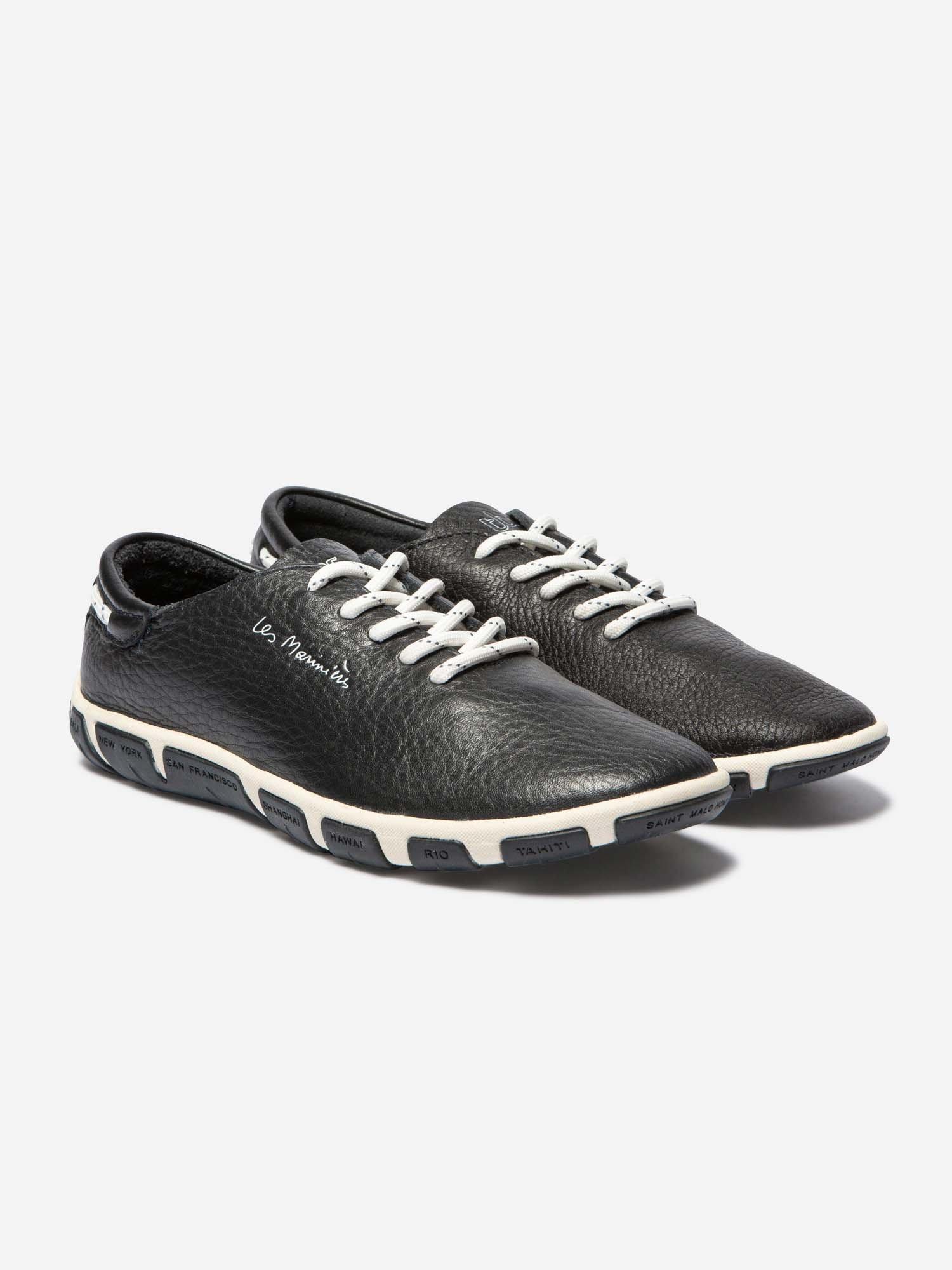Tennis Femme Confort Cuir Marine