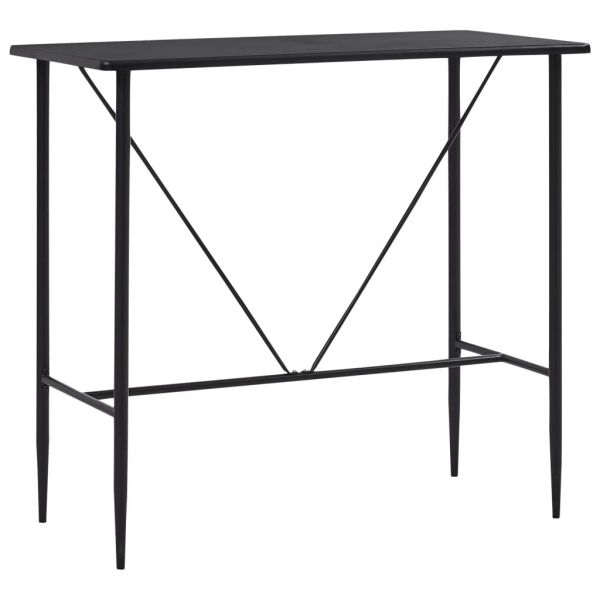 Mesa de Bar 120x60x110 cm MDF Preto - 281546