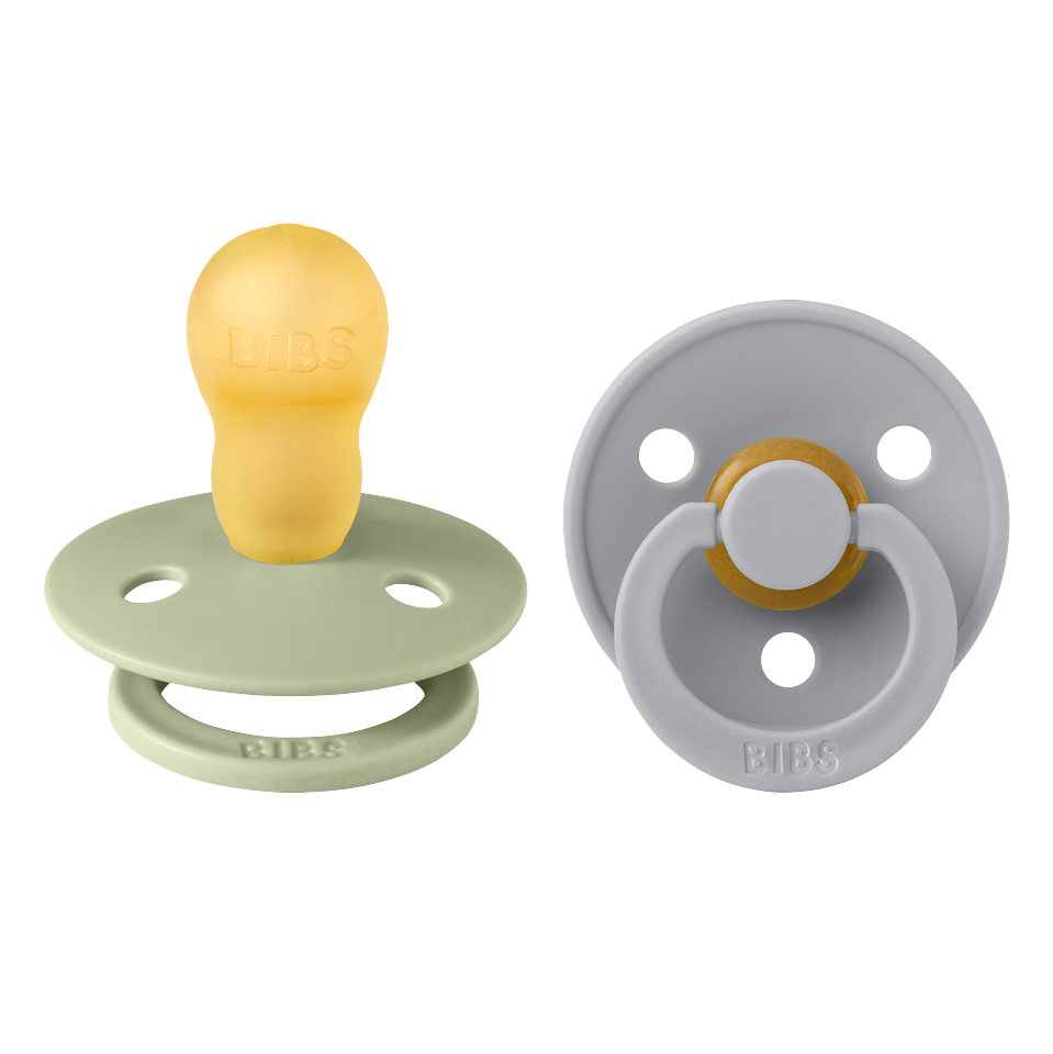 BIBS - Pacifier Colour 2 PACK - Sage/Cloud - Size 3