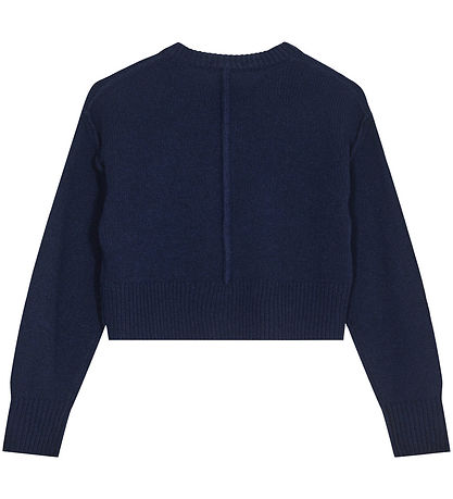 Designers Remix Bluse - Wolle - Carmen Kurz geschnitten - Navy