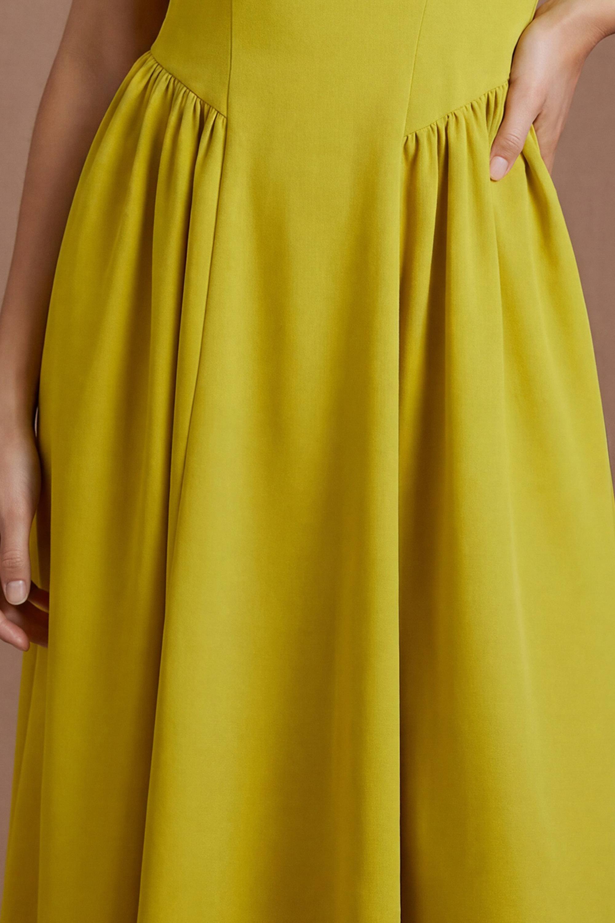 Coast Robe Midi Sans Manches En Crêpe Avec Bretelles À Détail Nœud