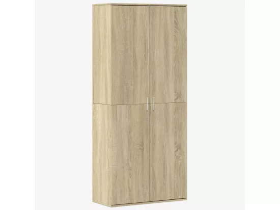 Buffet haut chêne sonoma 80x35x180 cm bois d'ingénierie